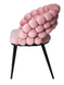 Стілець Bubble на чорних металевих ніжках, велюр, рожевий Azalia BK (pink) фото 10